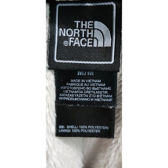The North‎ Face Fuzzy Fleece Jacket Womens M Beige Zip Up Casual Outerwear - Picture 5 of 8